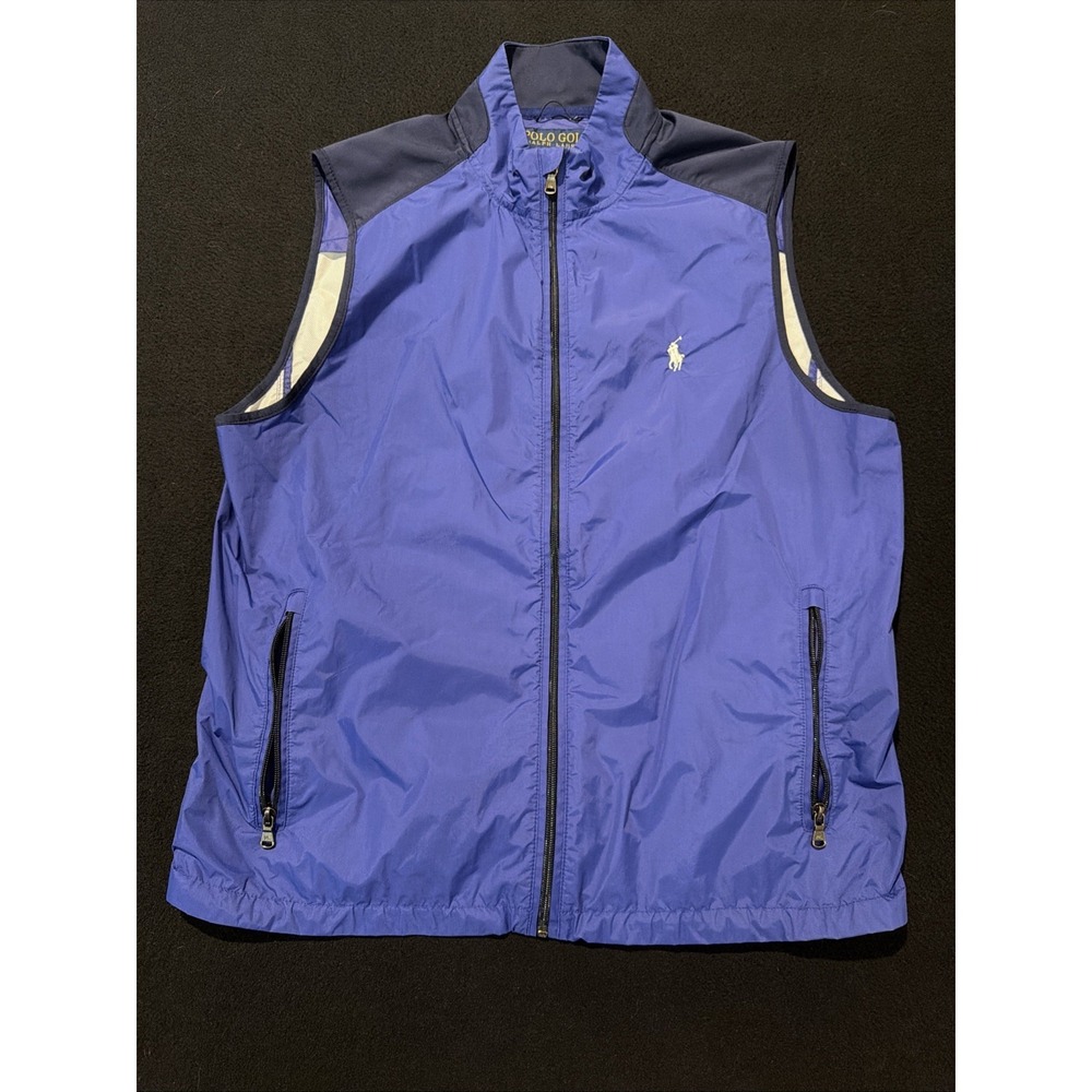 Polo Ralph Lauren Vest Full Zip‎ Windbreaker Lightweight Golf Pony Mens Large
